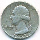 США, 25 центов 1952 год