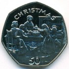 Остров Мэн, 50 пенсов 1998 год (UNC)