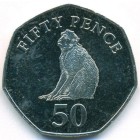 Гибралтар, 50 пенсов 2016 год  (UNC)