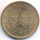 Гана, 1/2 пенни 1958 год (UNC)