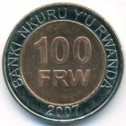 Руанда, 100 франков 2007 год (AU)