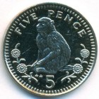 Гибралтар, 5 пенсов 1988 год (UNC)