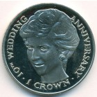 Остров Мэн, 1 крона 1991 год (UNC)