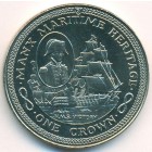 Остров Мэн, 1 крона 1982 год (UNC)