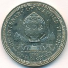 Остров Мэн, 1 крона 1983 год (UNC)