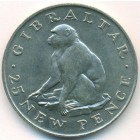 Гибралтар, 25 новых пенсов 1971 год (UNC)