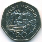 Остров Мэн, 20 пенсов 1990 год (UNC)