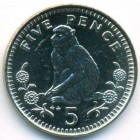 Гибралтар, 5 пенсов 1988 год (UNC)
