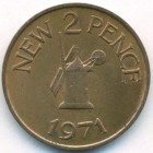 Гернси, 2 новых пенса 1971 год (UNC)