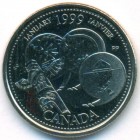 Канада, 25 центов 1999 год (AU)
