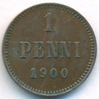 Княжество Финляндия, 1 пенни 1900 год