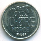 Норвегия, 10 эре 1969 год (UNC)