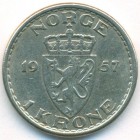 Норвегия, 1 крона 1957 год