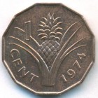 Свазиленд, 1 цент 1974 год (UNC)