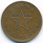 Гана, 1 пенни 1958 год