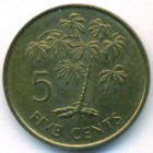 Сейшельские острова, 5 центов 1982 год (UNC)