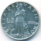Ватикан, 2 лиры 1953 год (AU)