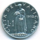 Ватикан, 1 лира 1952 год