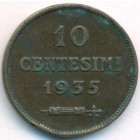 Сан-Марино, 10 чентезимо 1935 год