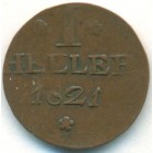 Свободный город Франкфурт-на-Майне, 1 геллер 1821 год