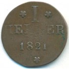 Свободный город Франкфурт-на-Майне, 1 геллер 1821 год