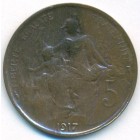 Франция, 5 сантимов 1917 год