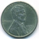 США, 1 цент 1943 год D