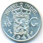Нидерландская Восточная Индия, 1/10 гульдена 1942 год S (UNC)