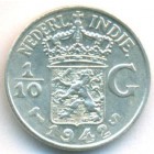 Нидерландская Восточная Индия, 1/10 гульдена 1942 год S (UNC)