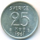 Швеция, 25 эре 1961 год (UNC)