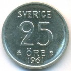 Швеция, 25 эре 1961 год (UNC)