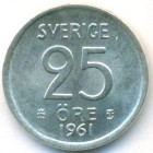 Швеция, 25 эре 1961 год (UNC)