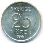 Швеция, 25 эре 1961 год (UNC)