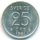 Швеция, 25 эре 1961 год (UNC)
