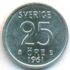 Швеция, 25 эре 1961 год (UNC)