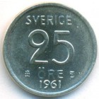Швеция, 25 эре 1961 год (UNC)