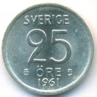 Швеция, 25 эре 1961 год (UNC)