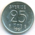 Швеция, 25 эре 1961 год (UNC)