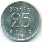 Швеция, 25 эре 1961 год (UNC)