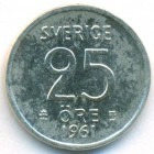 Швеция, 25 эре 1961 год