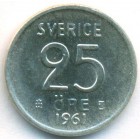 Швеция, 25 эре 1961 год (UNC)