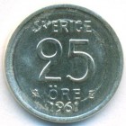 Швеция, 25 эре 1961 год