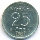 Швеция, 25 эре 1961 год (UNC)