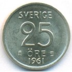 Швеция, 25 эре 1961 год (UNC)