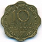 Цейлон, 10 центов 1971 год (UNC)