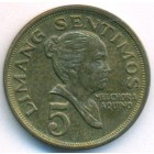 Филиппины, 5 сентимо 1972 год (UNC)
