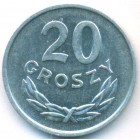Польша, 20 грошей 1966 год (AU)