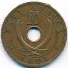 Британская Восточная Африка, 10 центов 1951 год