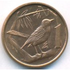 Каймановы острова, 1 цент 1999 год (UNC)