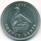 Родезия, 20 центов 1977 год (UNC)